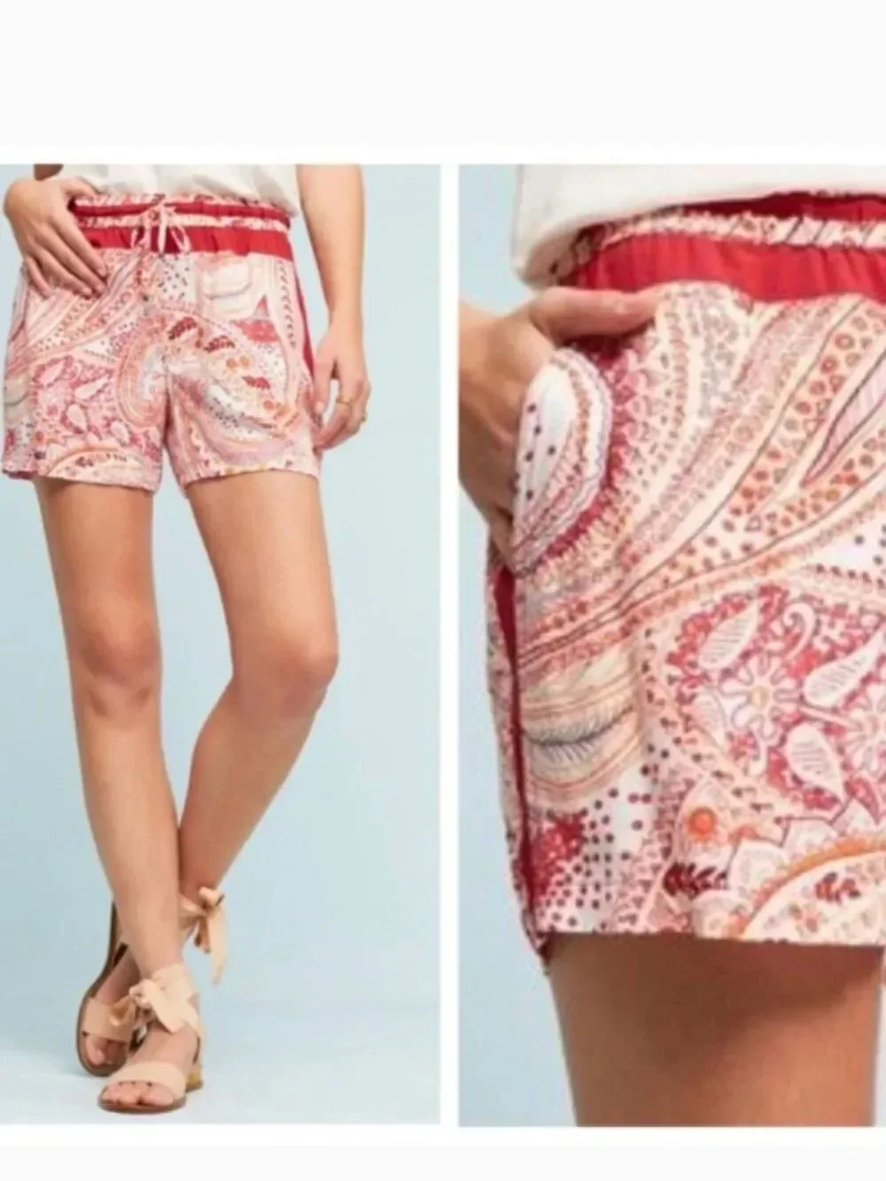 Like New! Hei Hei x Anthropologie Rory Shorts 100% Rayon Pockets Size XS